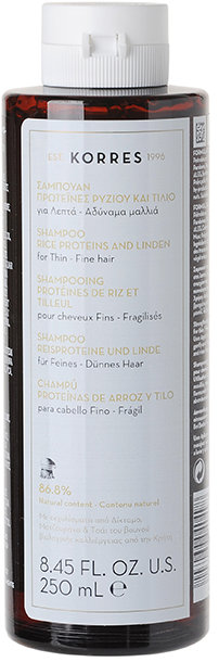 KORRES Rice Proteins and Linden for Thin – Fine hair Shampoo 250 ml