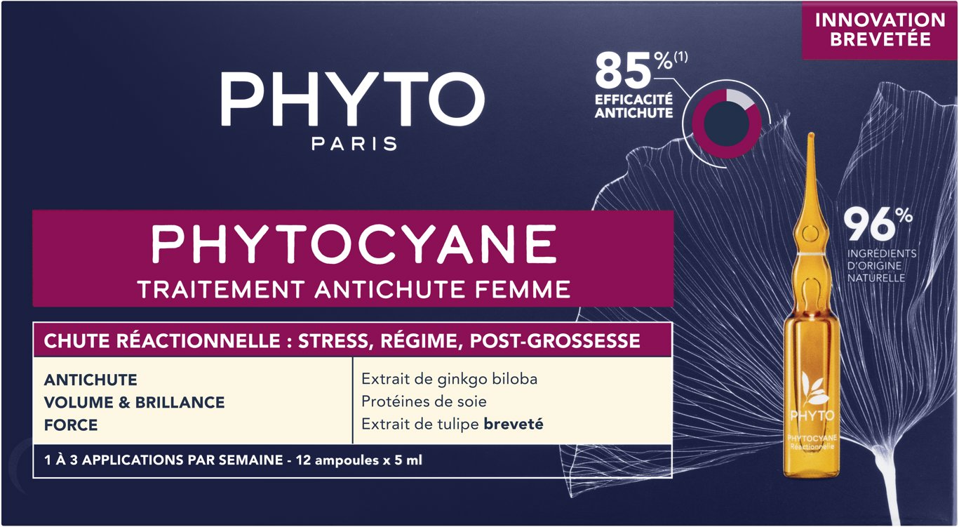 PHYTO Phytocyane Starostlivosť proti reakčnému vypadávaniu vlasov pre ženy 12× 5 ml