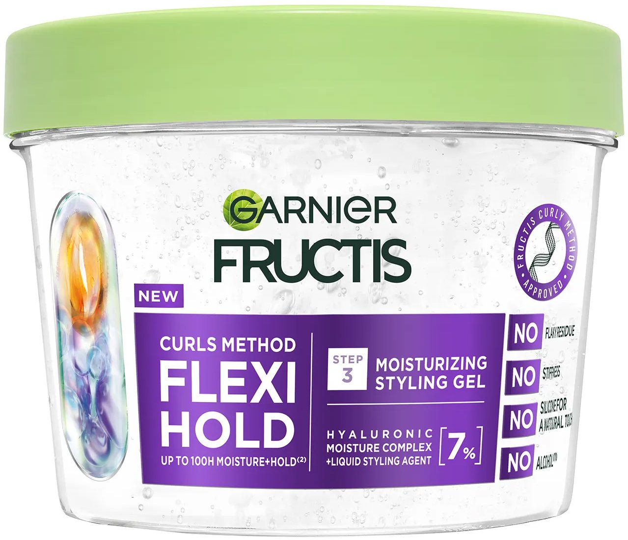 GARNIER Fructis Curls Method Flexi Hold Hydratačný stylingový gél, 370 ml