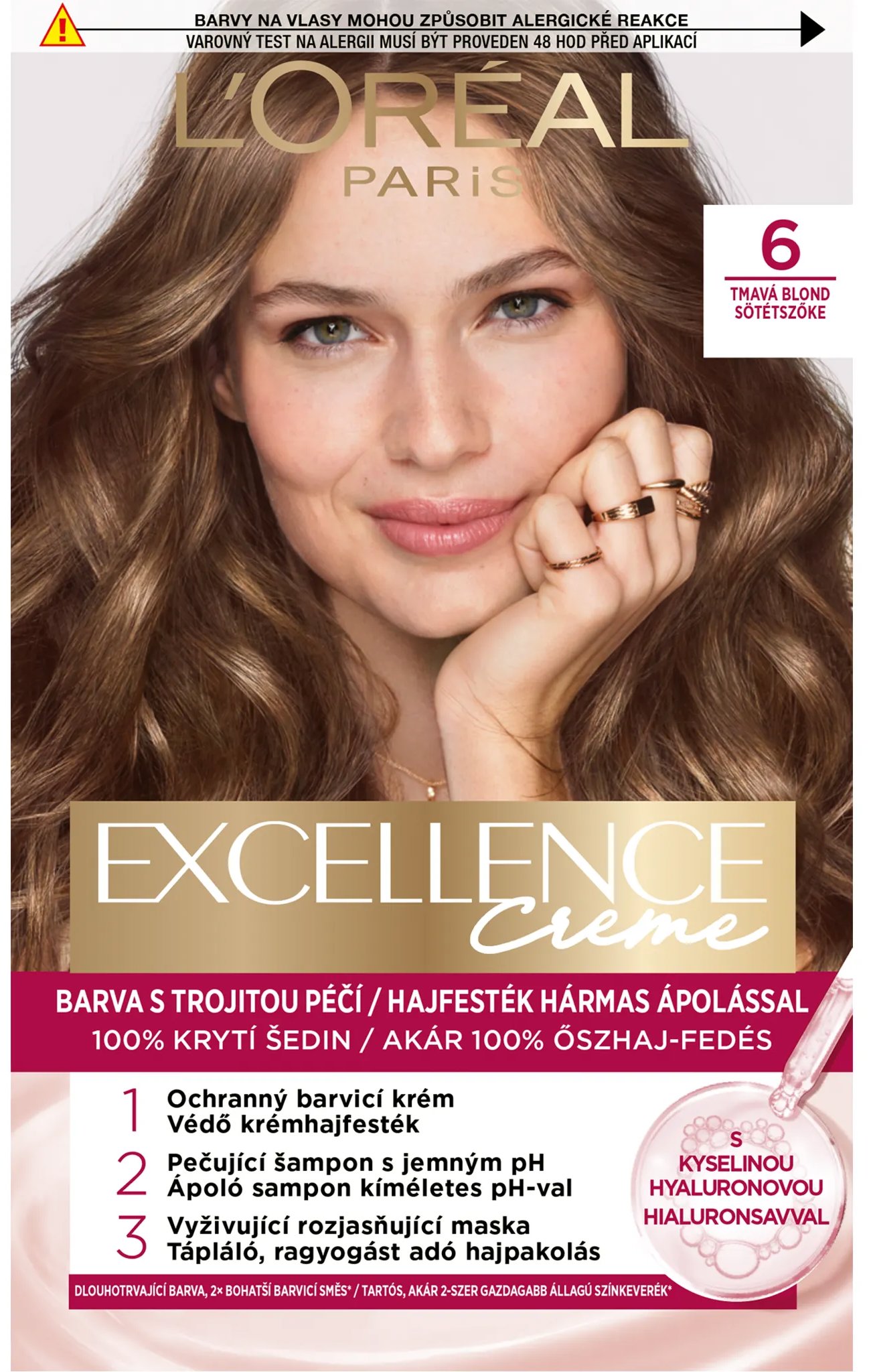 ĽORÉAL PARIS Excellence 5 Tmavá Blond, 72 ml + 48 ml + 12 ml + 60 ml