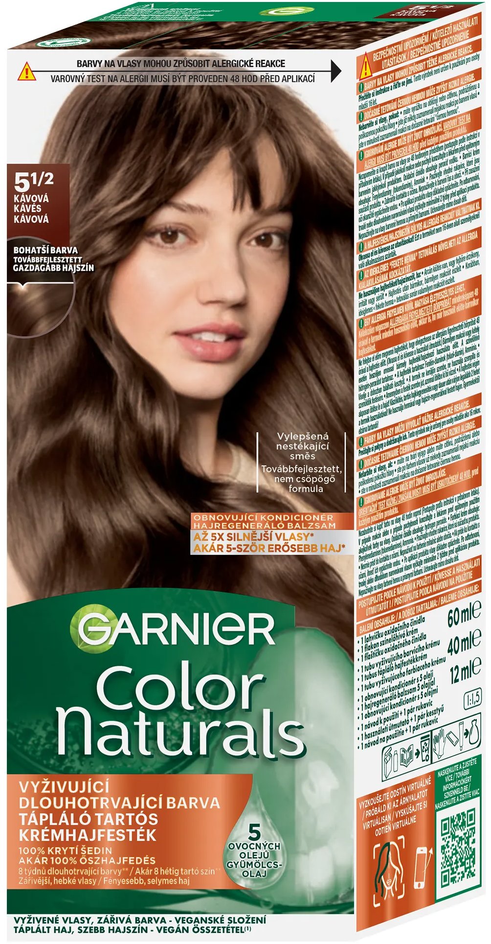 GARNIER Color Naturals 5 1/2 Kávová, 60 ml + 40 ml + 12 ml