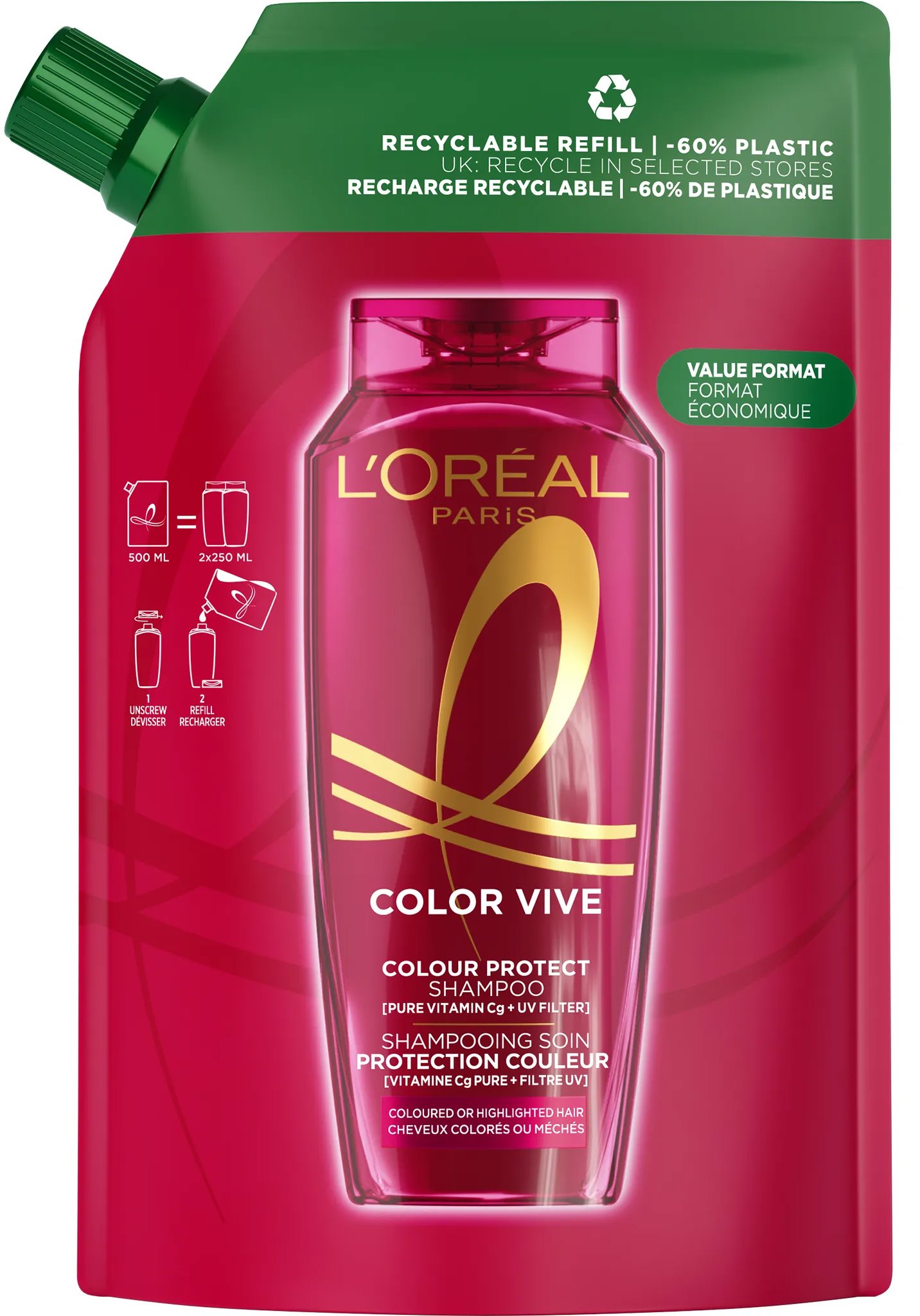 L'ORÉAL PARIS Elseve Color Vive náhradná náplň 500 ml