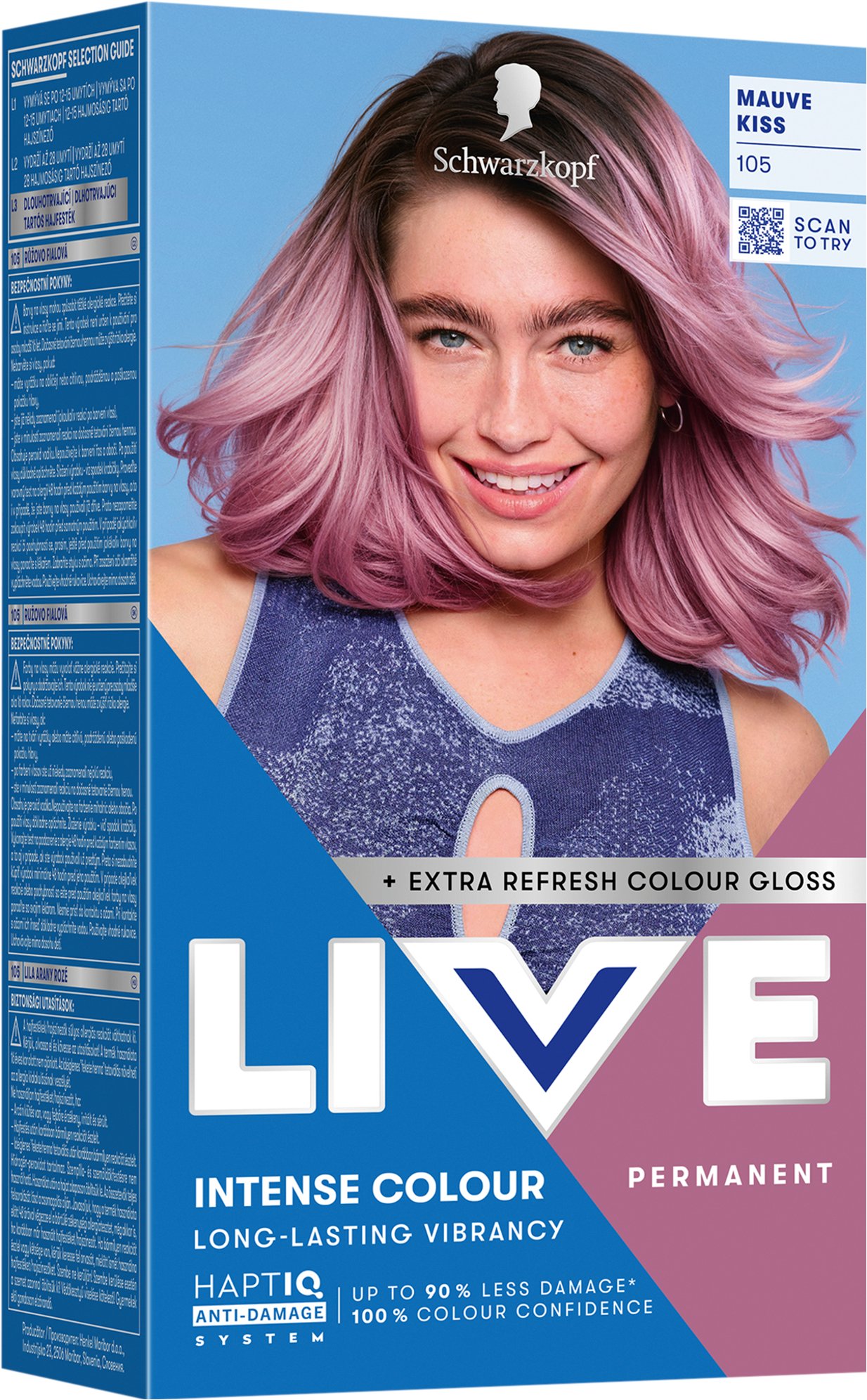 SCHWARZKOPF Live Intense Colour 105 Růžovo fialová 60 ml