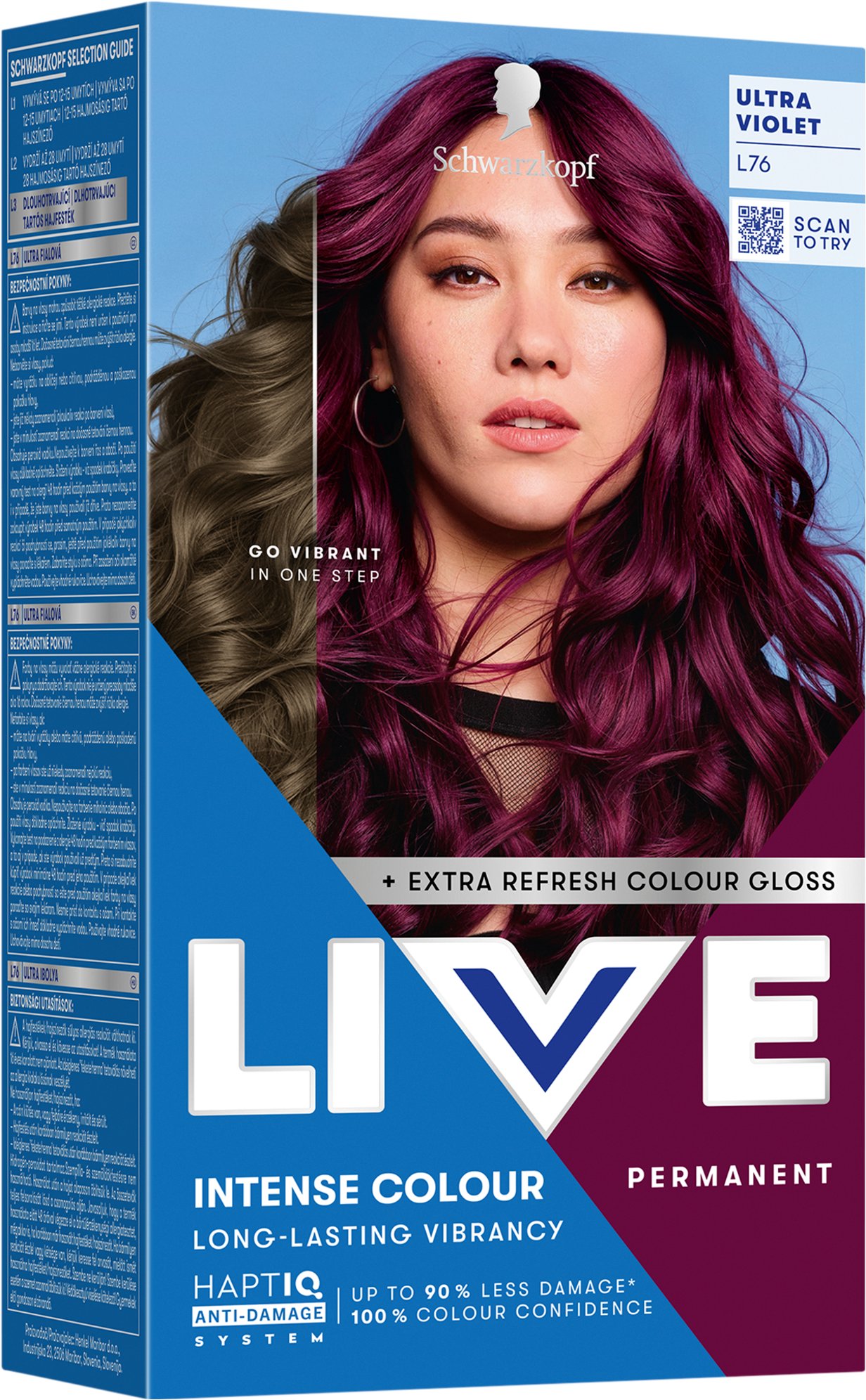 SCHWARZKOPF Live Intense Colour L76 Ultra fialová 60 ml