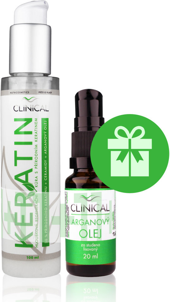 CLINICAL Keratin kúra 100 ml + Arganový olej 20 ml
