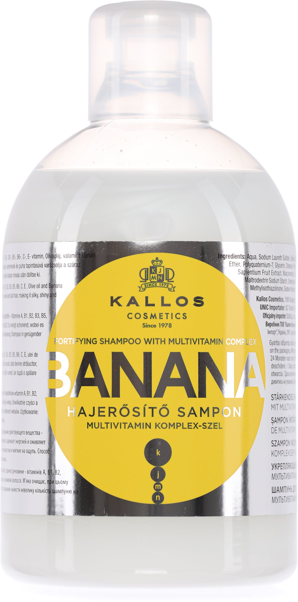 KALLOS KJMN Banana Fortifying Shampoo 1000 ml