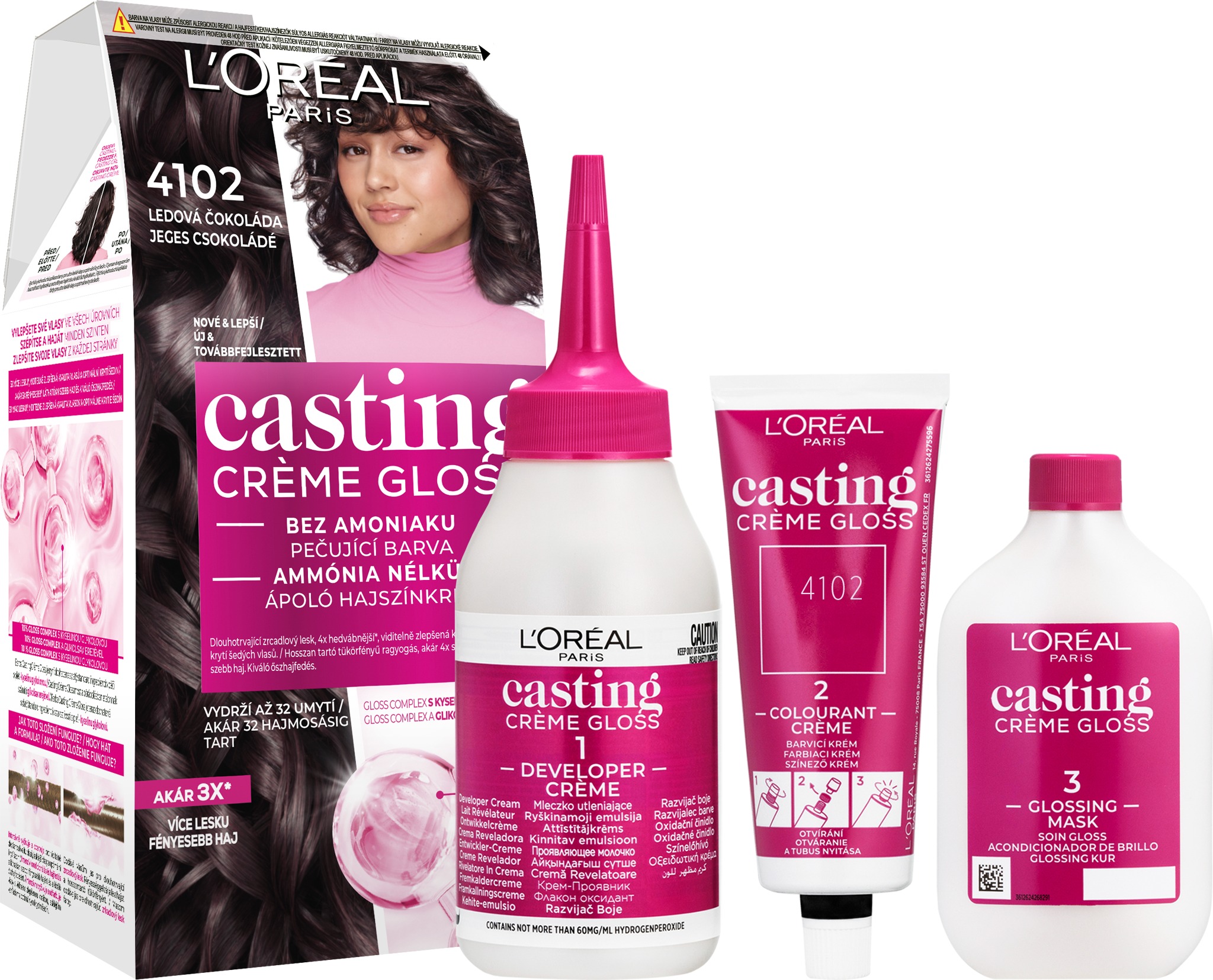 ĽORÉAL CASTING Creme Gloss 4102 Ľadová čokoláda