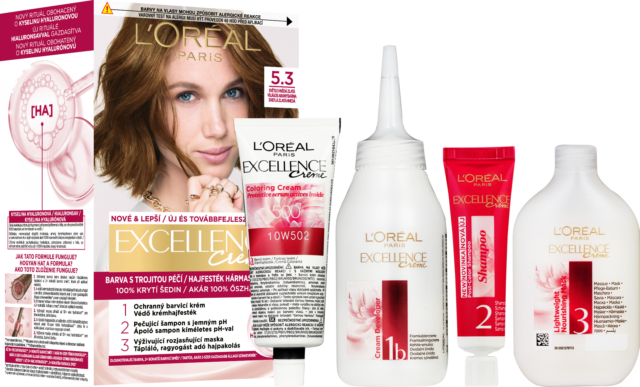 ĽORÉAL PARIS Excellence 5.3 Svetlo hnedá zlatá 192 ml