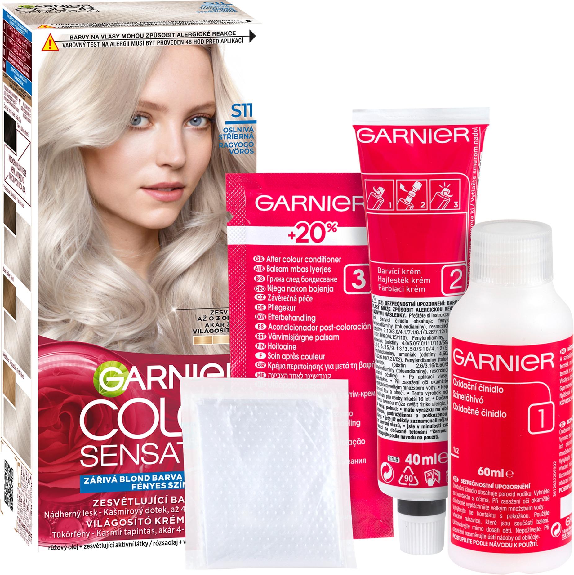 GARNIER Color Sensation S11, oslnivá strieborná, 110 ml