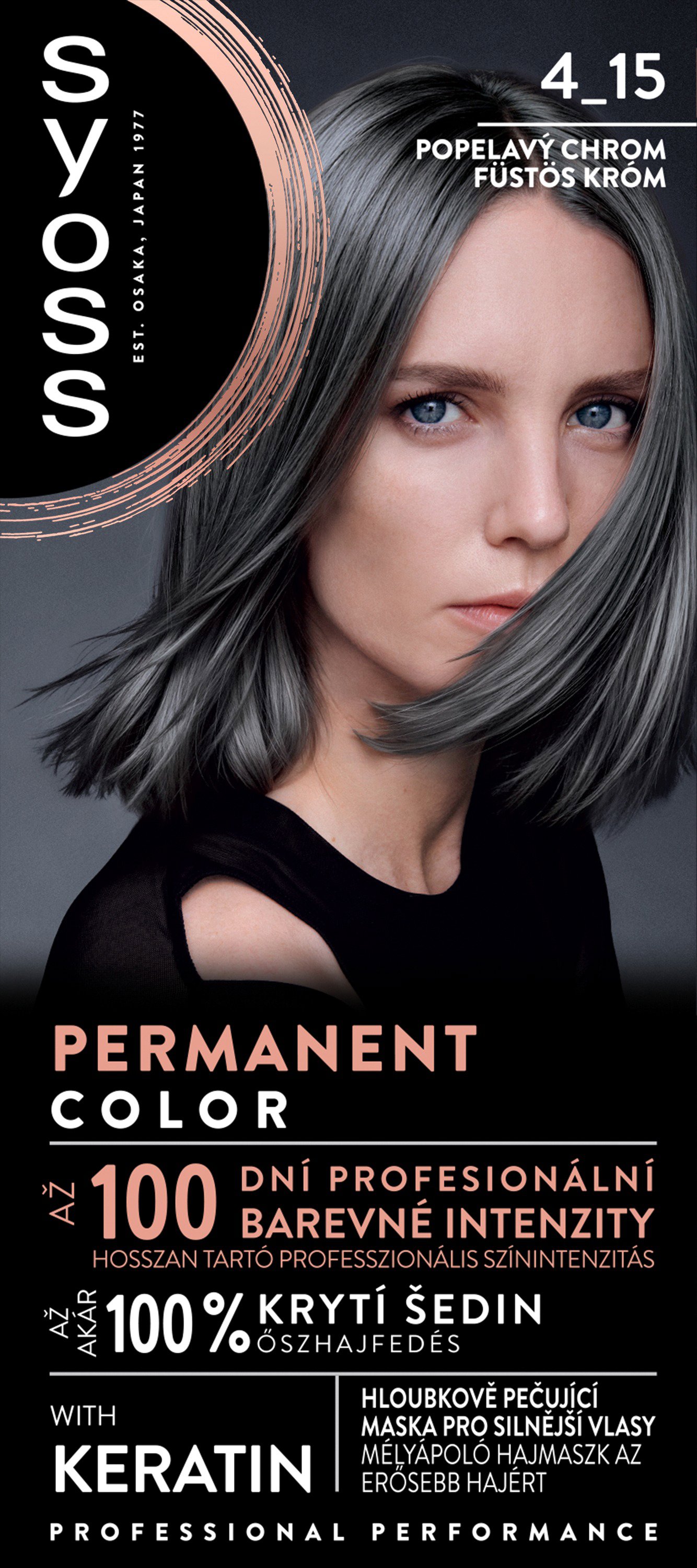 SYOSS Color 4-15, popolavý chróm, 50 ml