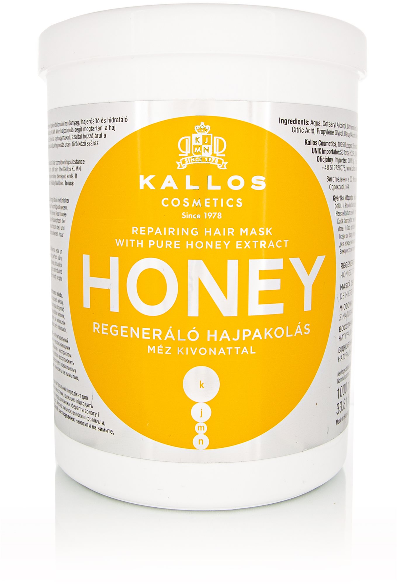 KALLOS KJMN Honey Repairing Mask 1000 ml