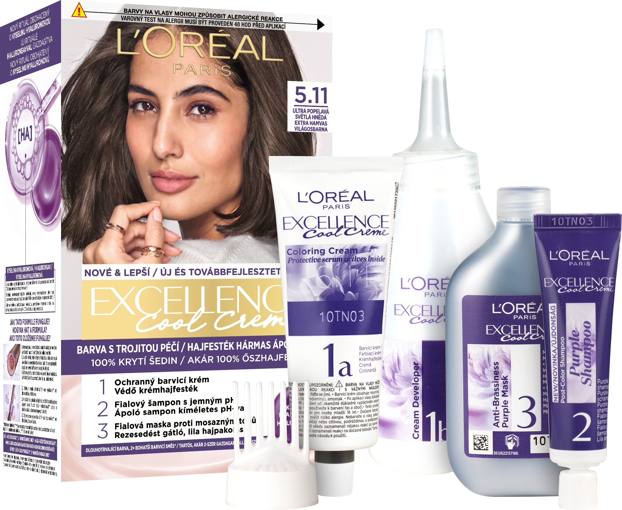 ĽORÉAL PARIS Excellence Cool Creme 5.11 Ultra popolavá svetlá hnedá
