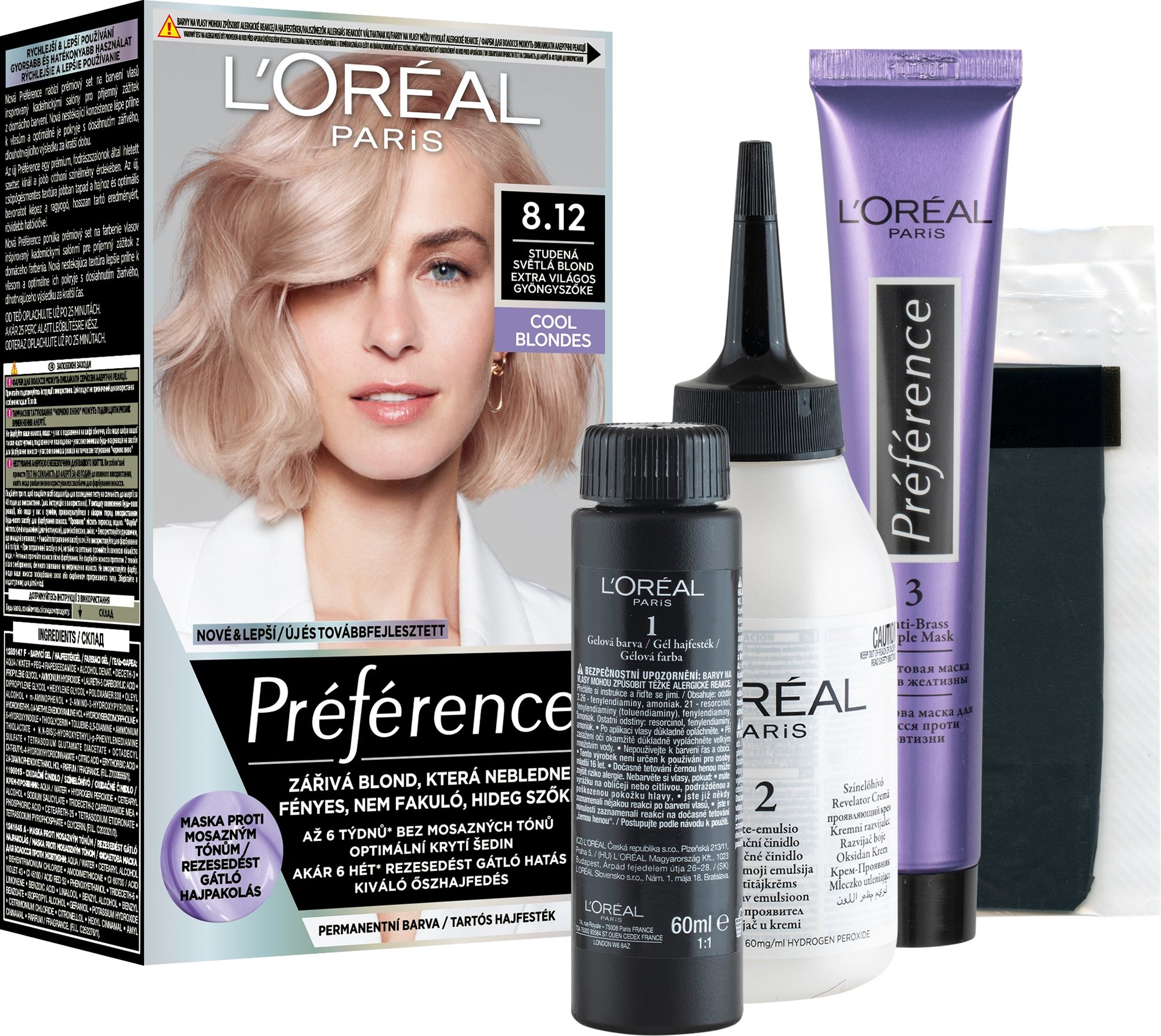 ĽORÉAL PARIS Préférence 8.12 Alaska Studená svetlá blond
