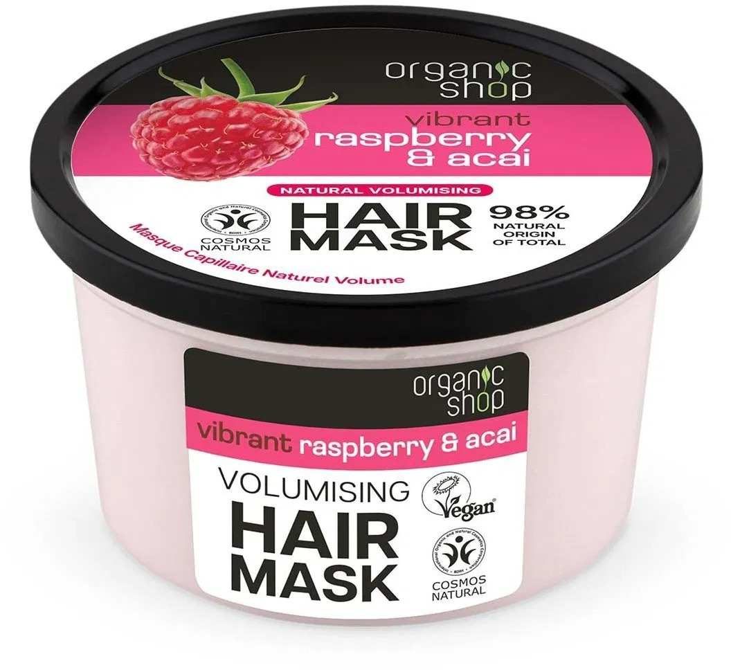 ORGANIC SHOP Objemová vlasová maska maliny a acai 250 ml