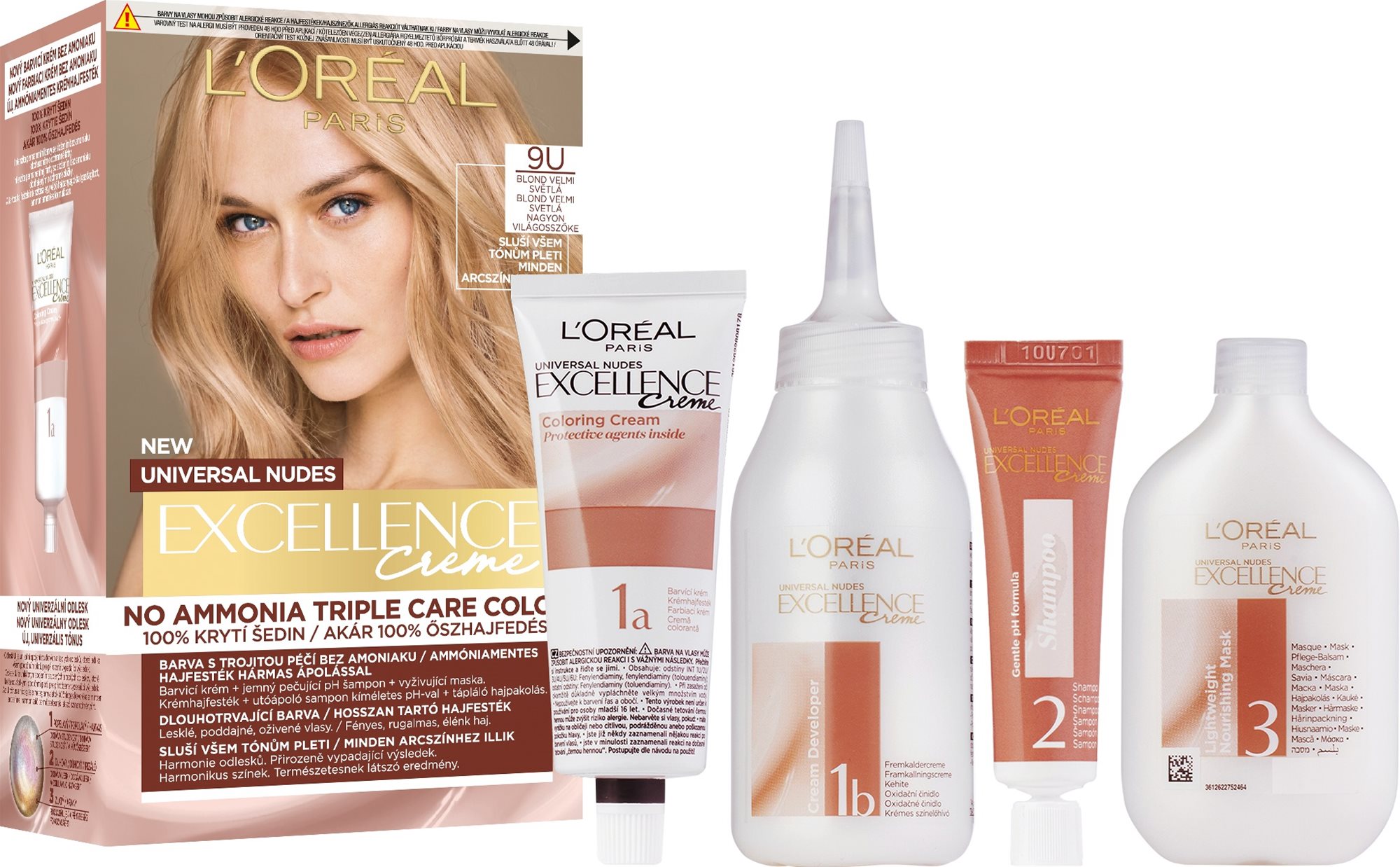 L'Oréal Paris Excellence Nudes 9U, blond veľmi svetlá