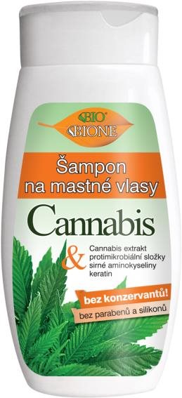 BIONE COSMETICS Bio Cannabis Šampón na mastné vlasy 260 ml