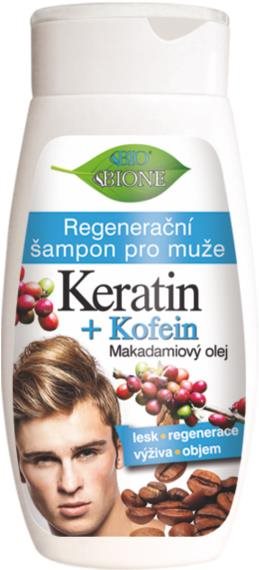BIONE COSMETICS Bio Keratín + Kofeín pre mužov Regeneračný výživný šampón 260 ml