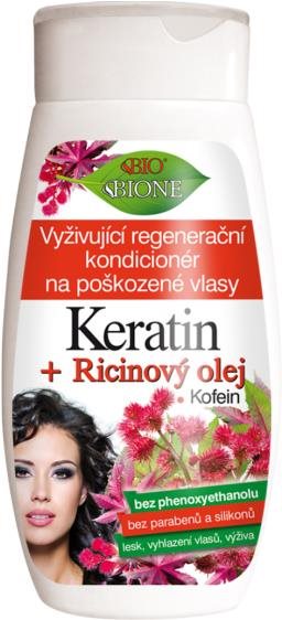 BIONE COSMETICS Bio Keratín + Ricínový olej Regeneračný kondicionér 260 ml