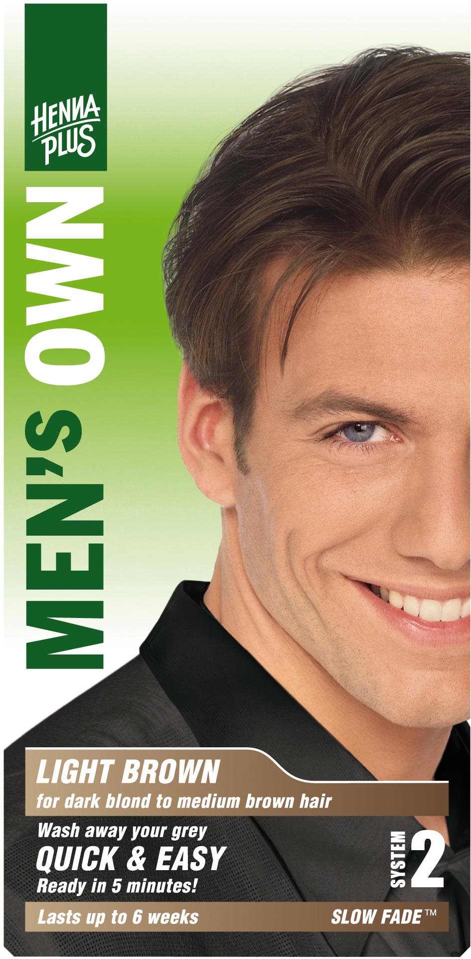 HENNAPLUS Prírodná farba na vlasy pre mužov SVETLO HNEDÁ, 80 ml