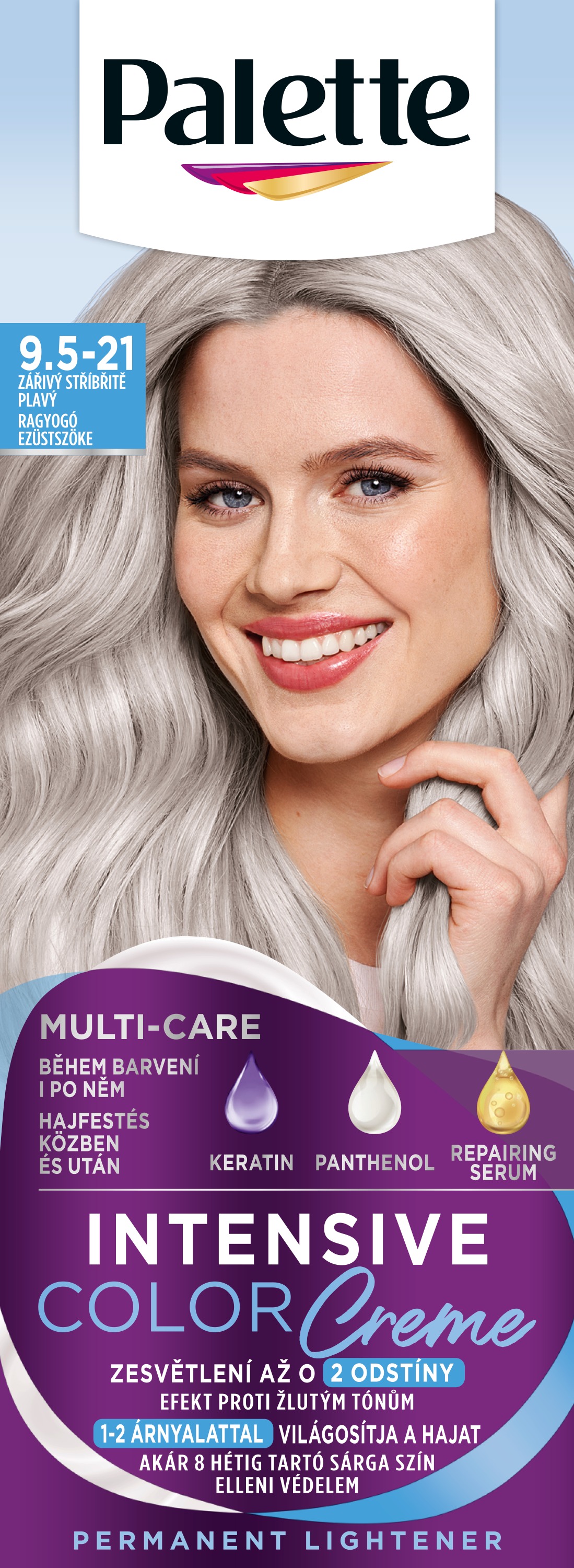 SCHWARZKOPF PALETTE Intensive Color Creme 9.5-21 Žiarivo-strieborný plavý 50 ml