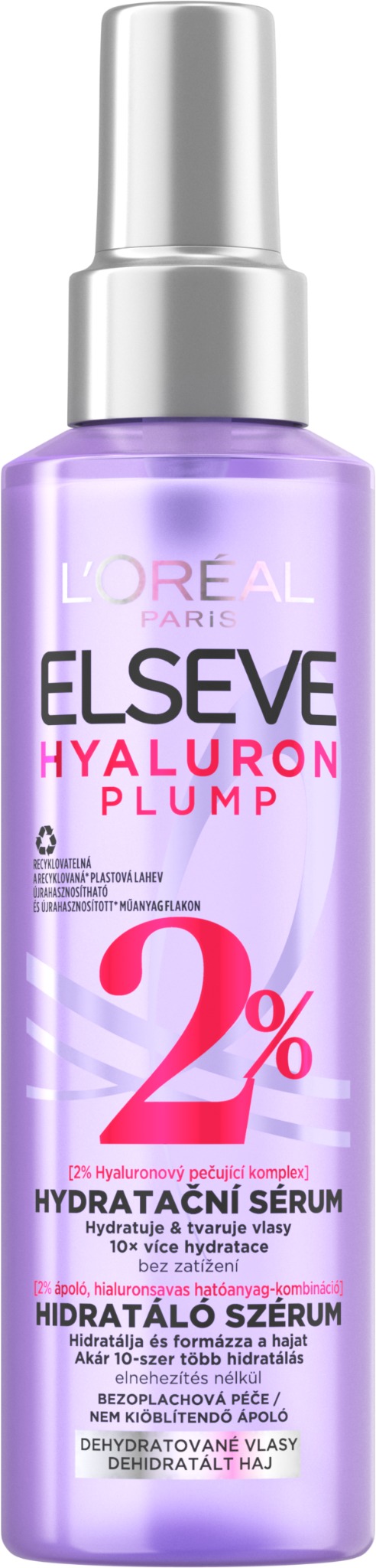 ĽORÉAL PARIS Elseve Hyaluron Plump Hydratačné sérum s 2 % Hyaluronovým starostlivým komplexom 150 ml