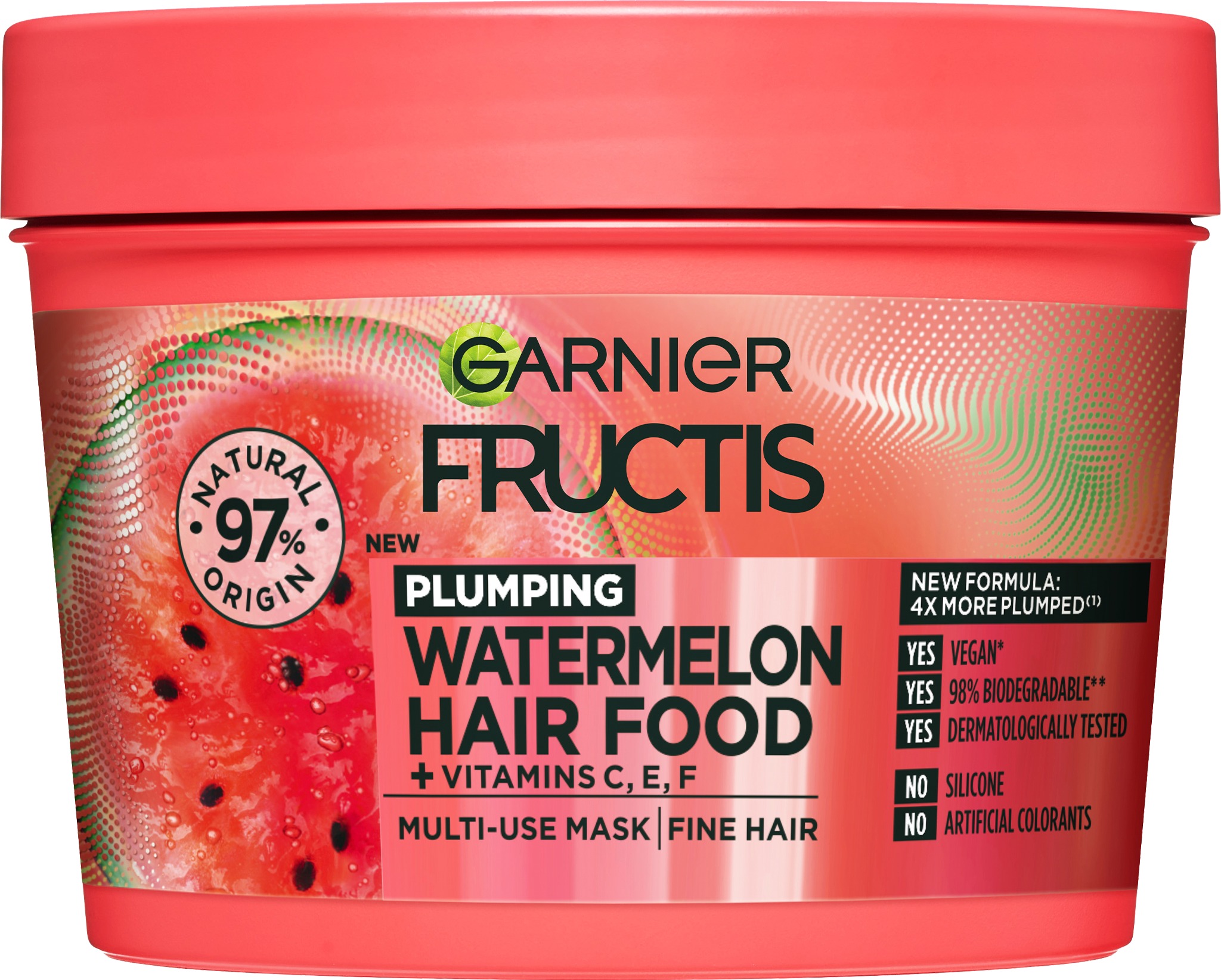 GARNIER Fructis Hair Food Watermelon 3 v 1 maska 400 ml