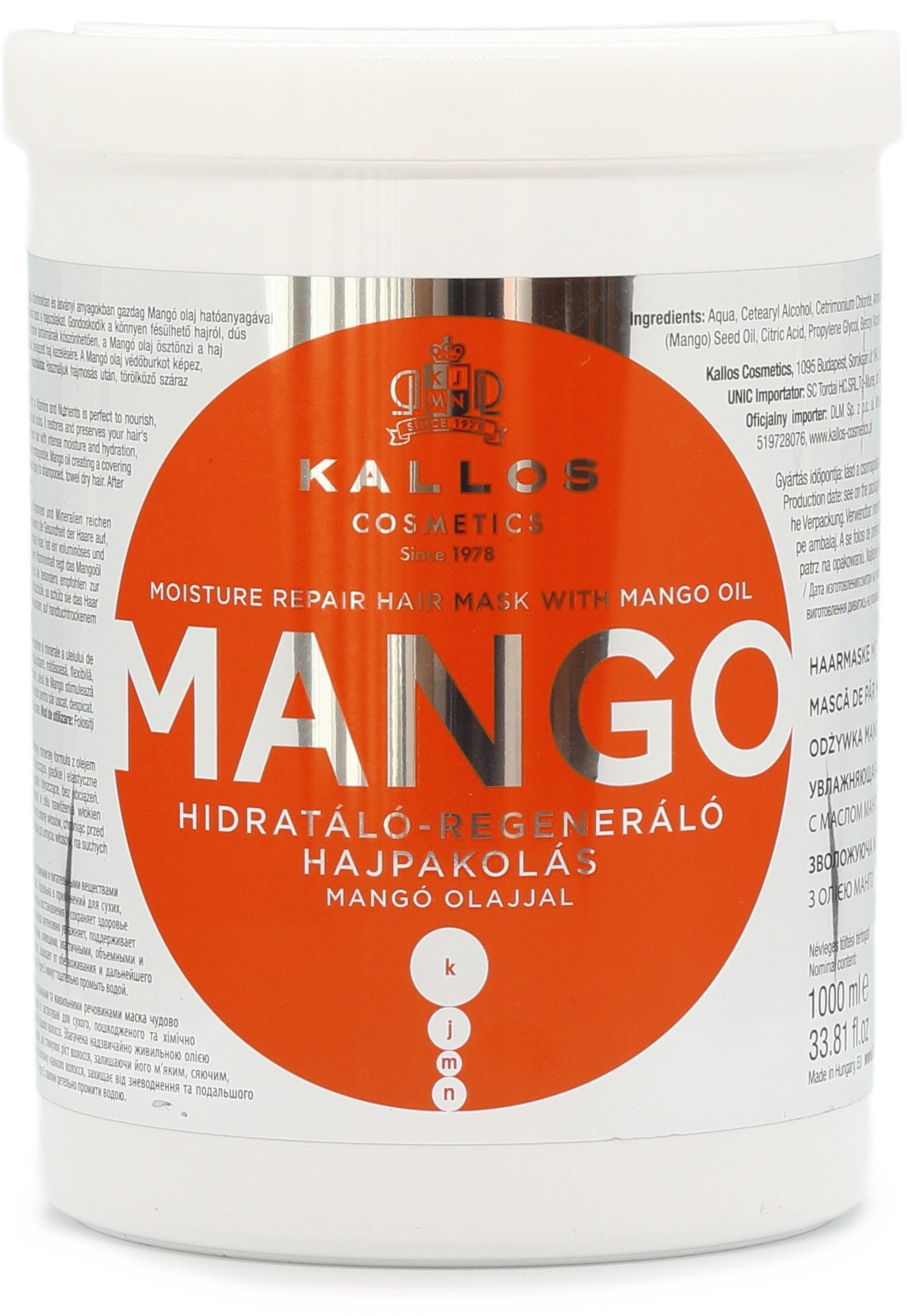 KALLOS Mango Mask 1 000 ml