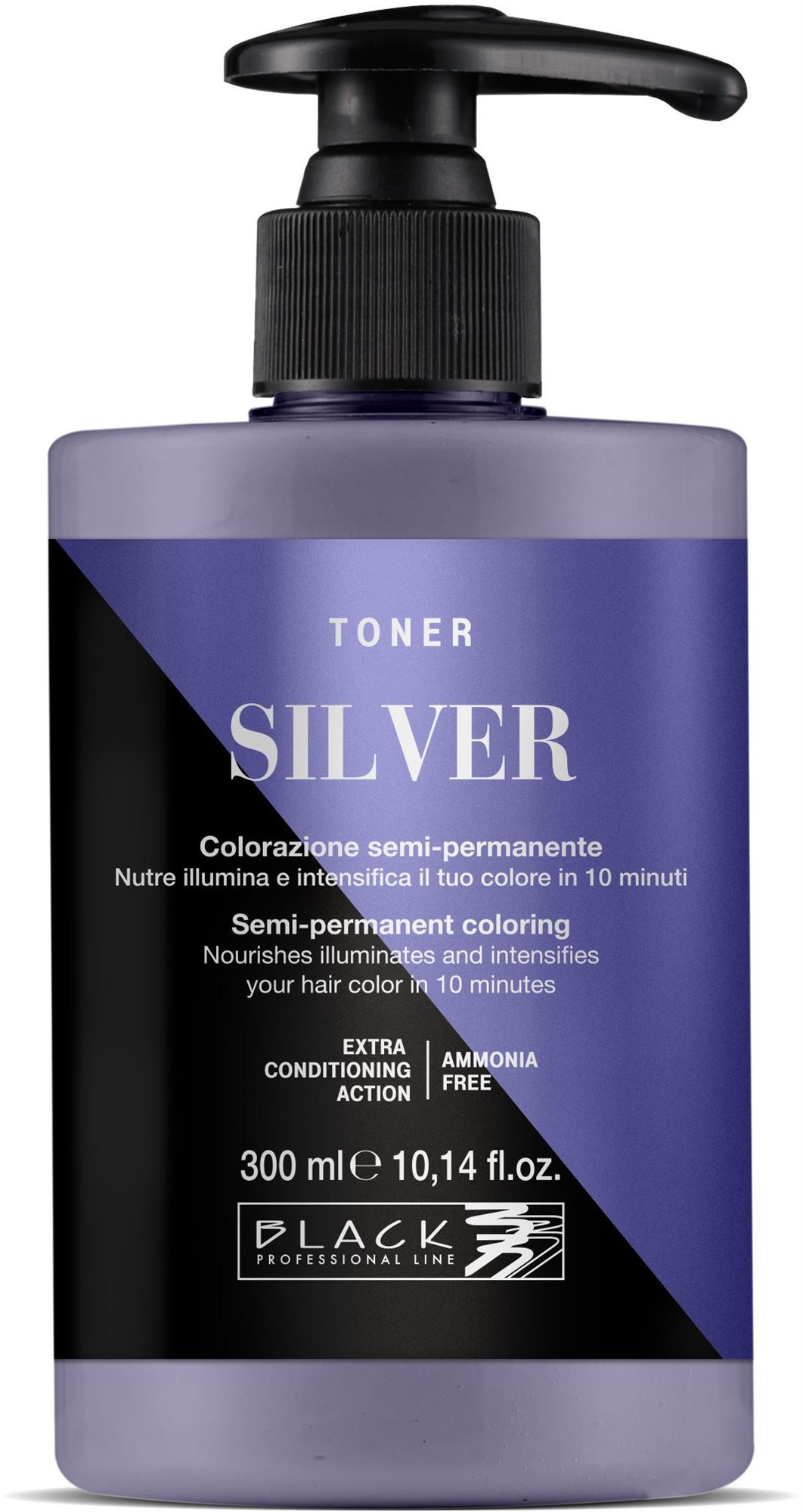 BLACK PROFESSIONAL Farebný toner na vlasy Silver 300 ml