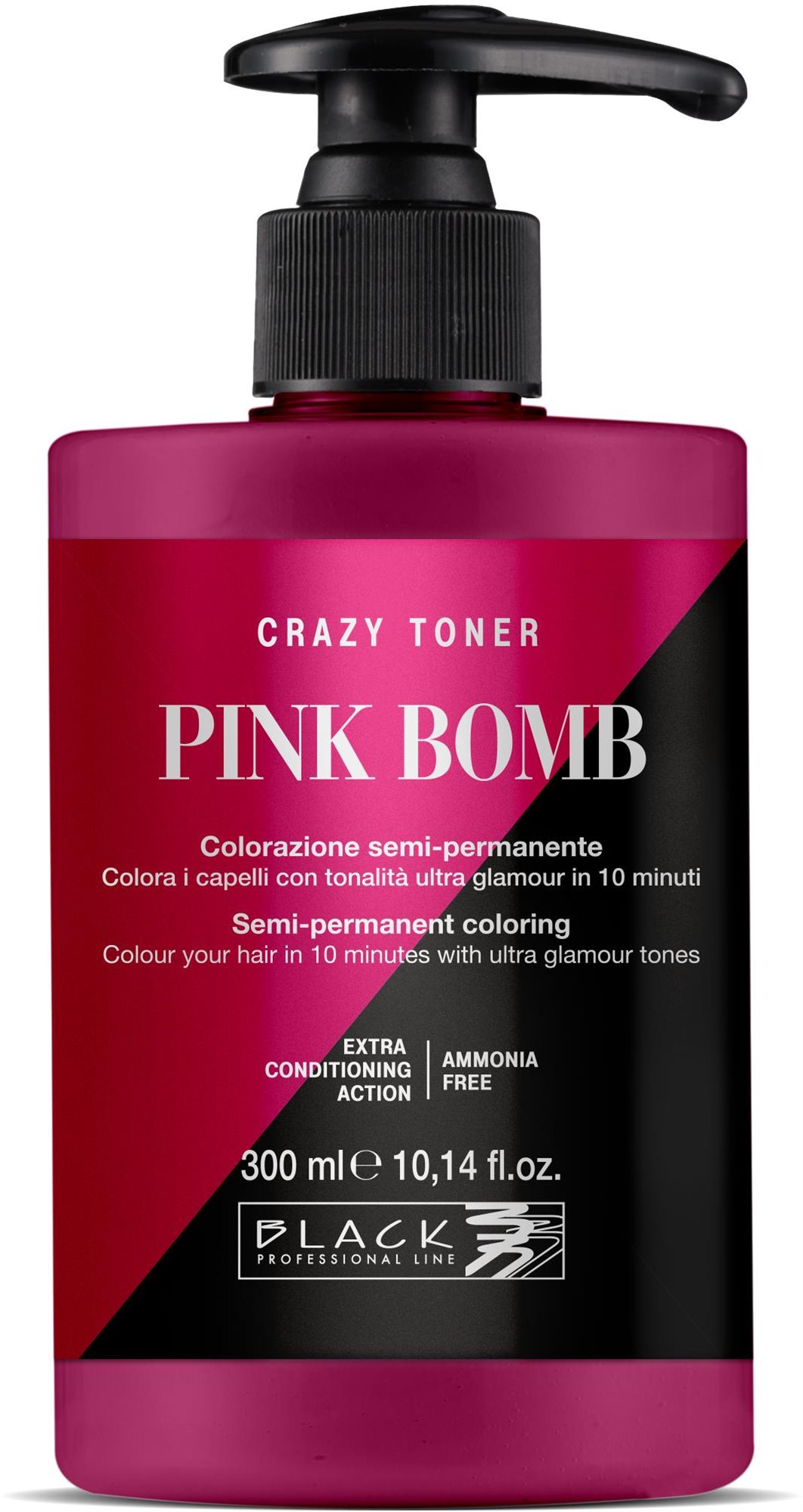 BLACK PROFESSIONAL Farebný toner na vlasy Pink Bomb 300 ml