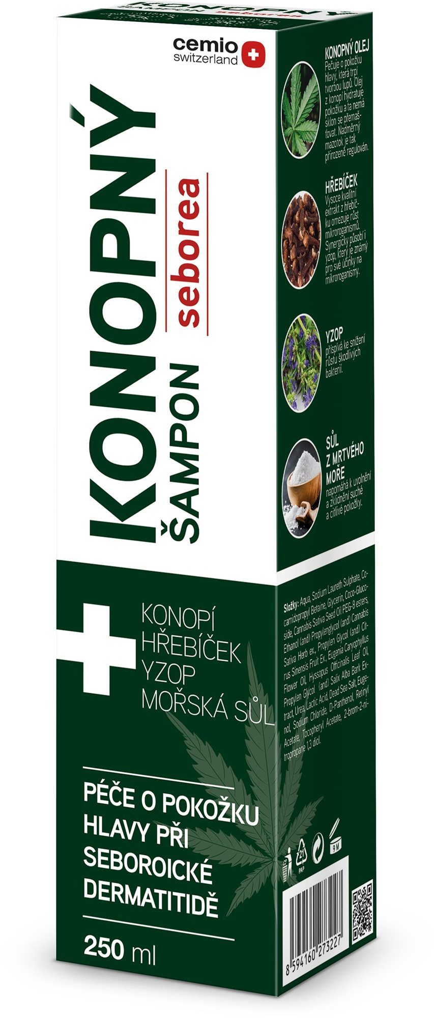CEMIO Konopný Šampón Seborea 250 ml