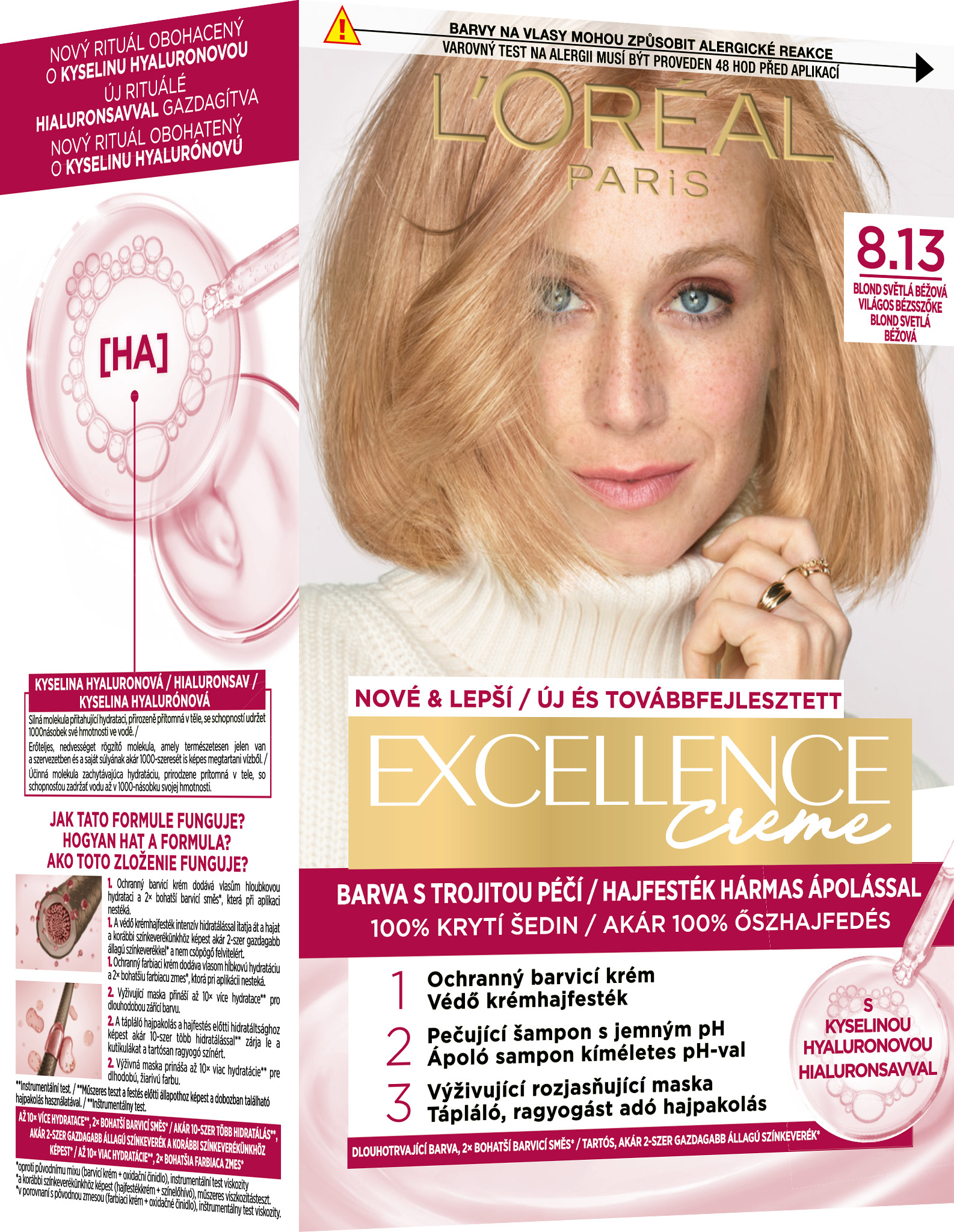 L'ORÉAL PARIS Excellence 8.13 Blond svetlá béžová