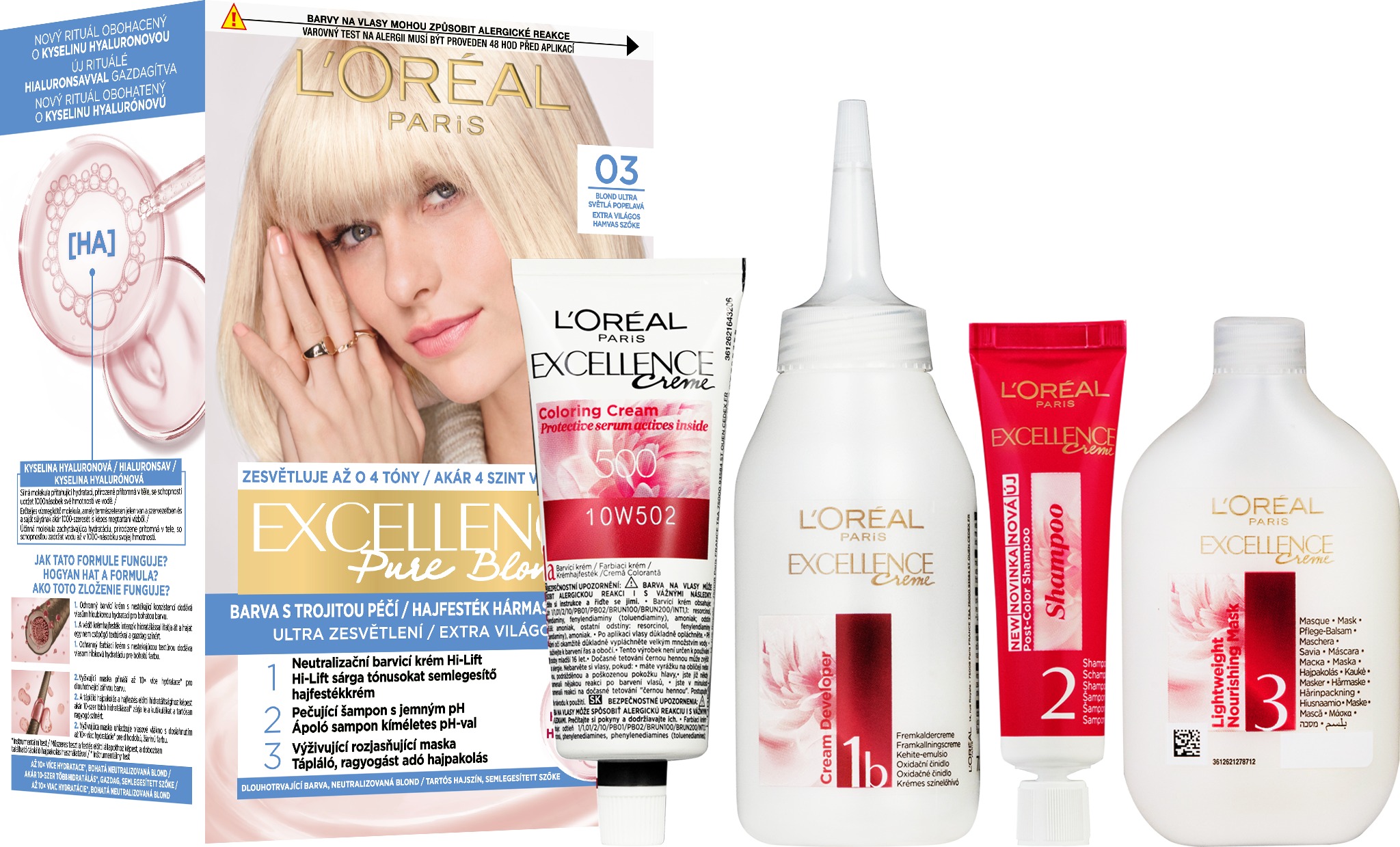 L'Oréal Paris Excellence Pure Blonde 03 Ultra svetlá popolavá blond