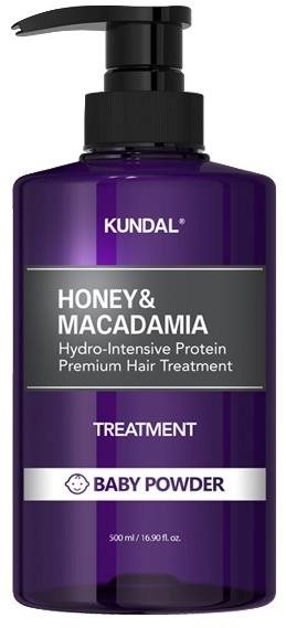 KUNDAL Honey & Macadamia Treatment hydrointenzívna proteínová kúra na vlasy Baby Powder 500 ml