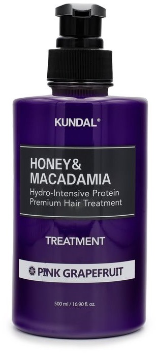 KUNDAL Honey & Macadamia Treatment hydrointenzívna proteínová kúra na vlasy Pink Grapefruit 500 ml