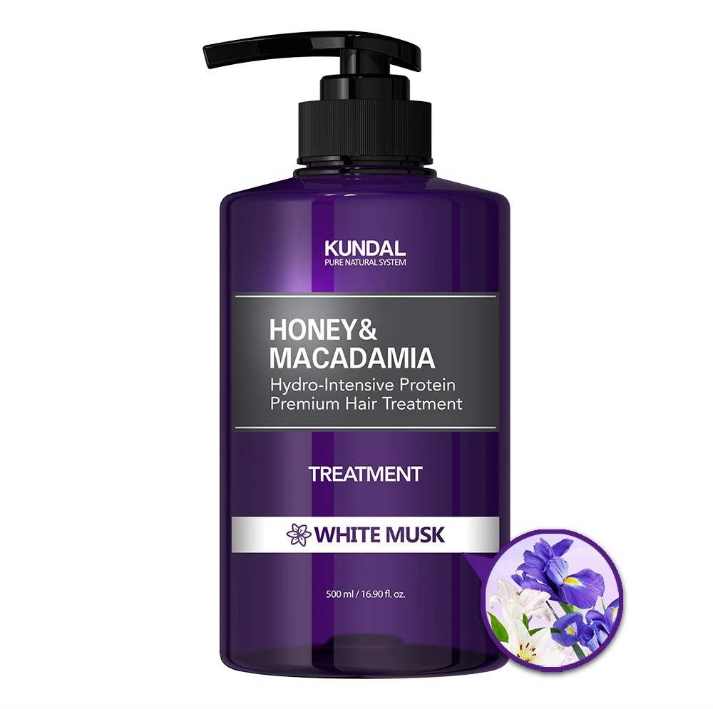 KUNDAL Honey & Macadamia Treatment hydrointenzívna proteínová kúra na vlasy White Musk 500 ml
