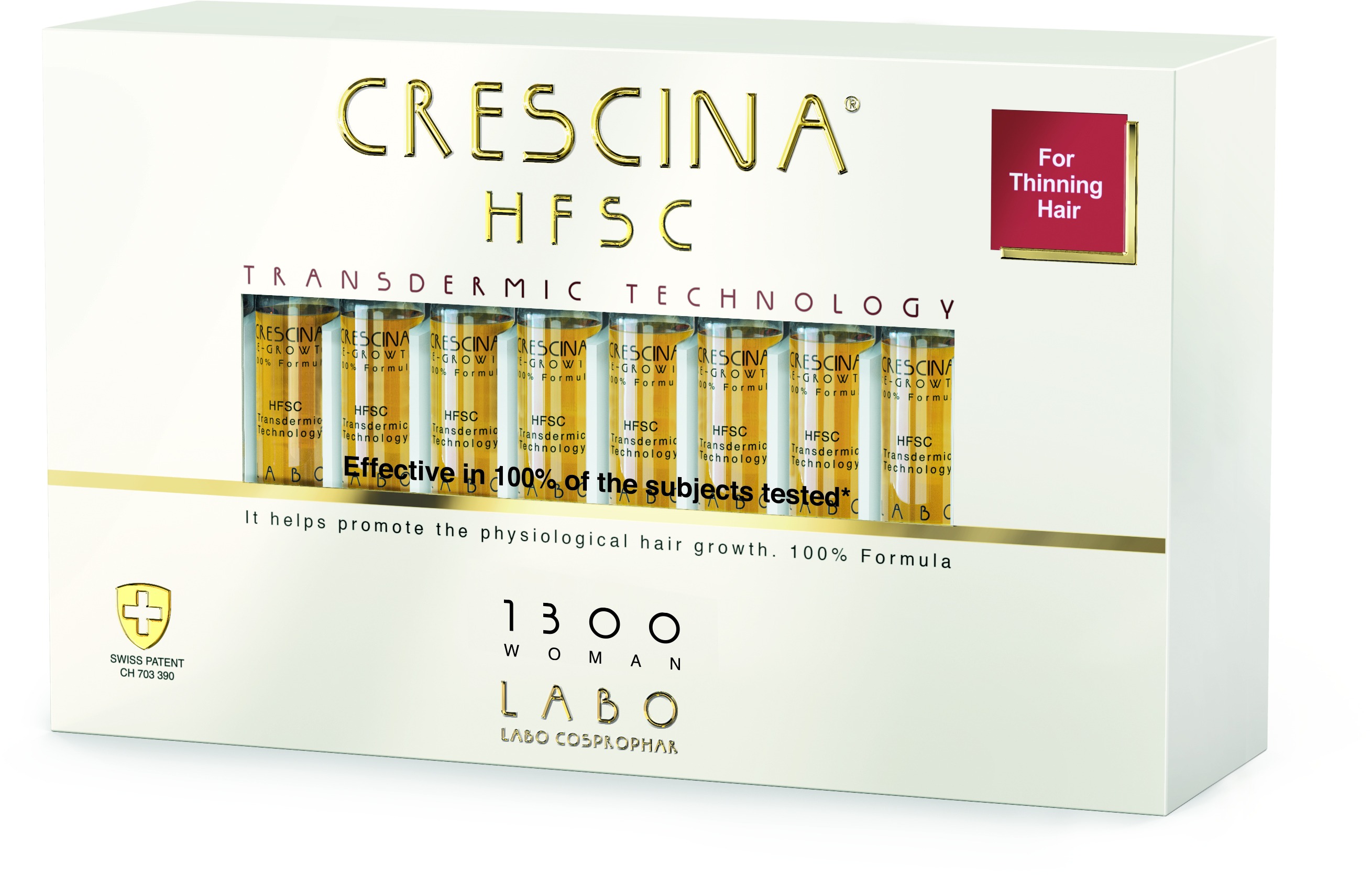 CRESCINA Transdermic starostlivosť na podporu rastu vlasov pre ženy (stupeň 1300) 20× 3,5 ml