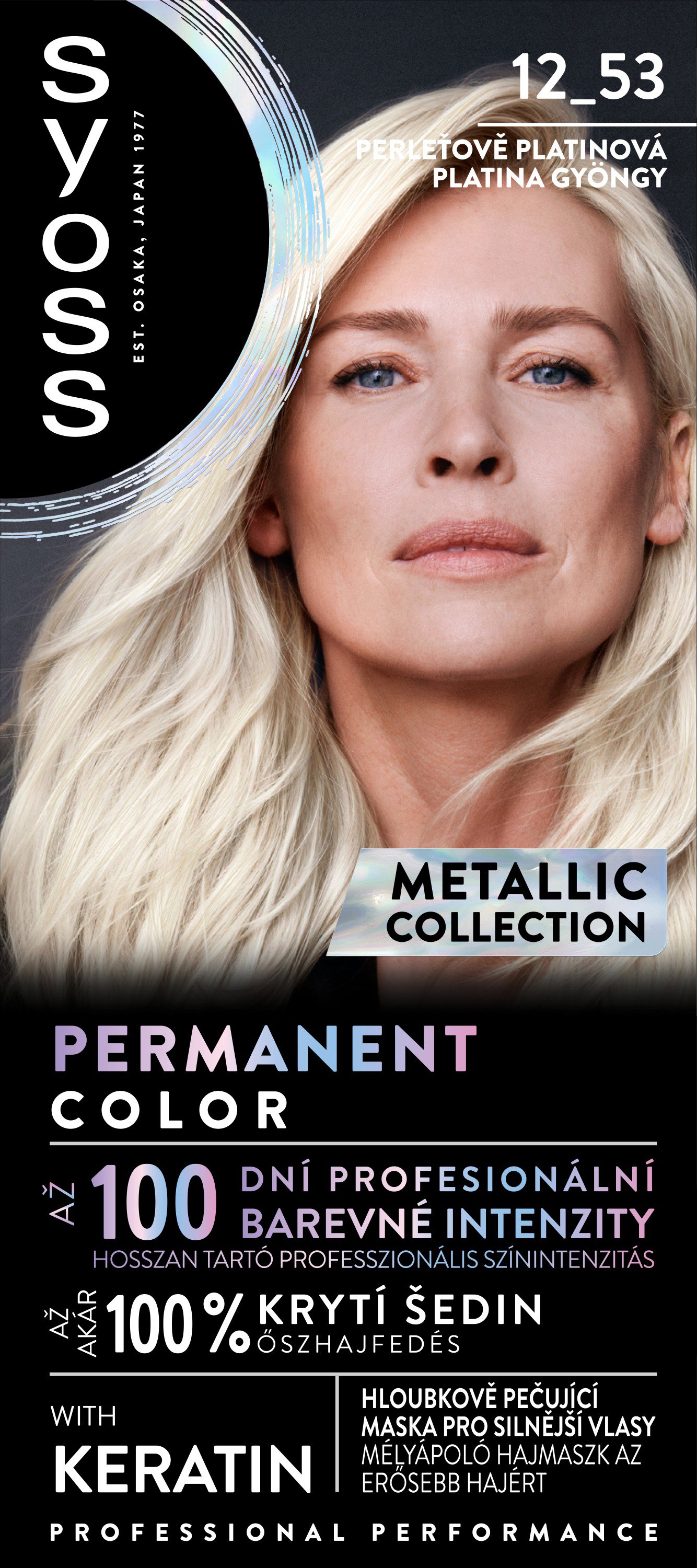 SYOSS Metallics Collection 12-53 Perleťovo platinový 50 ml