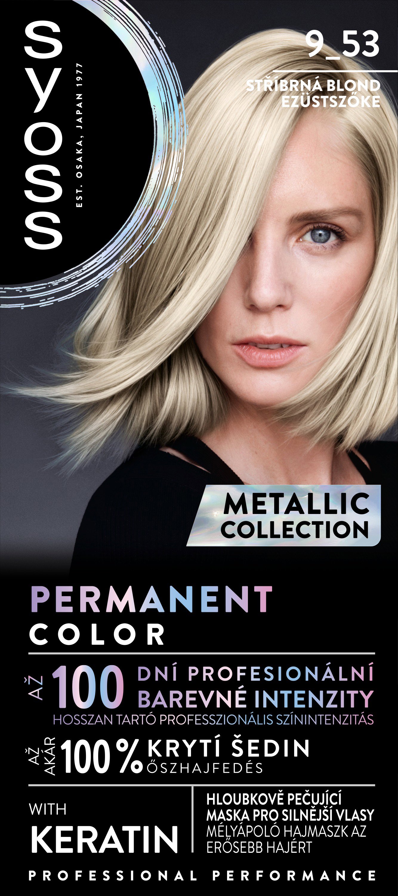 SYOSS Metallics Collection 9-53 Žiarivo strieborný 50 ml