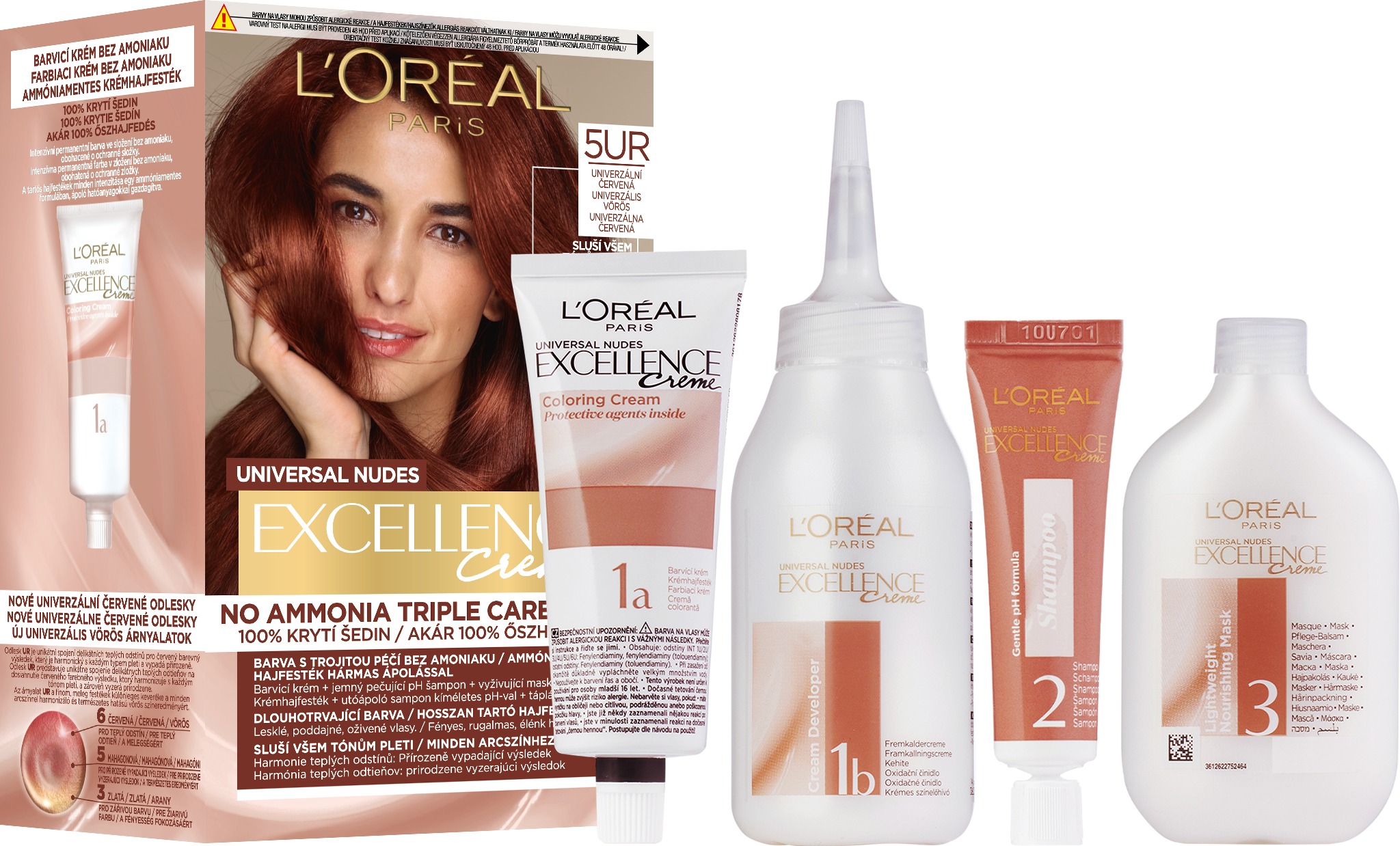 L'ORÉAL PARIS Excellence Universal Nudes 5UR, univerzálna červená