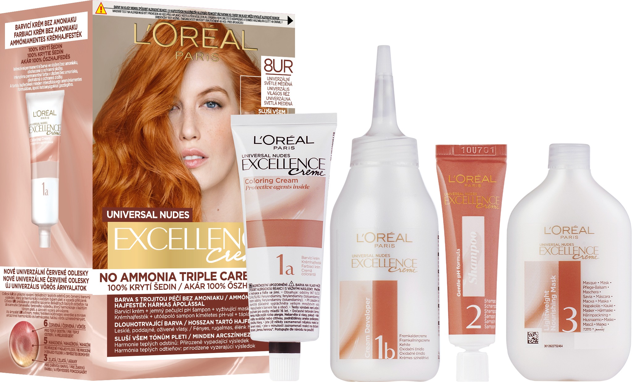 L'ORÉAL PARIS Excellence Universal Nudes 8UR, univerzálna svetlomedená