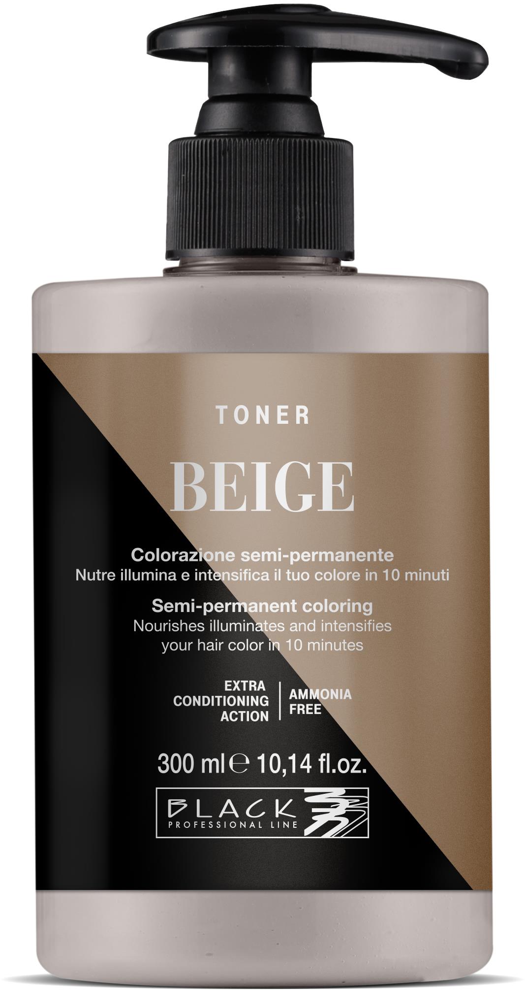 BLACK PROFESSIONAL Farebný toner na vlasy Beige 300 ml