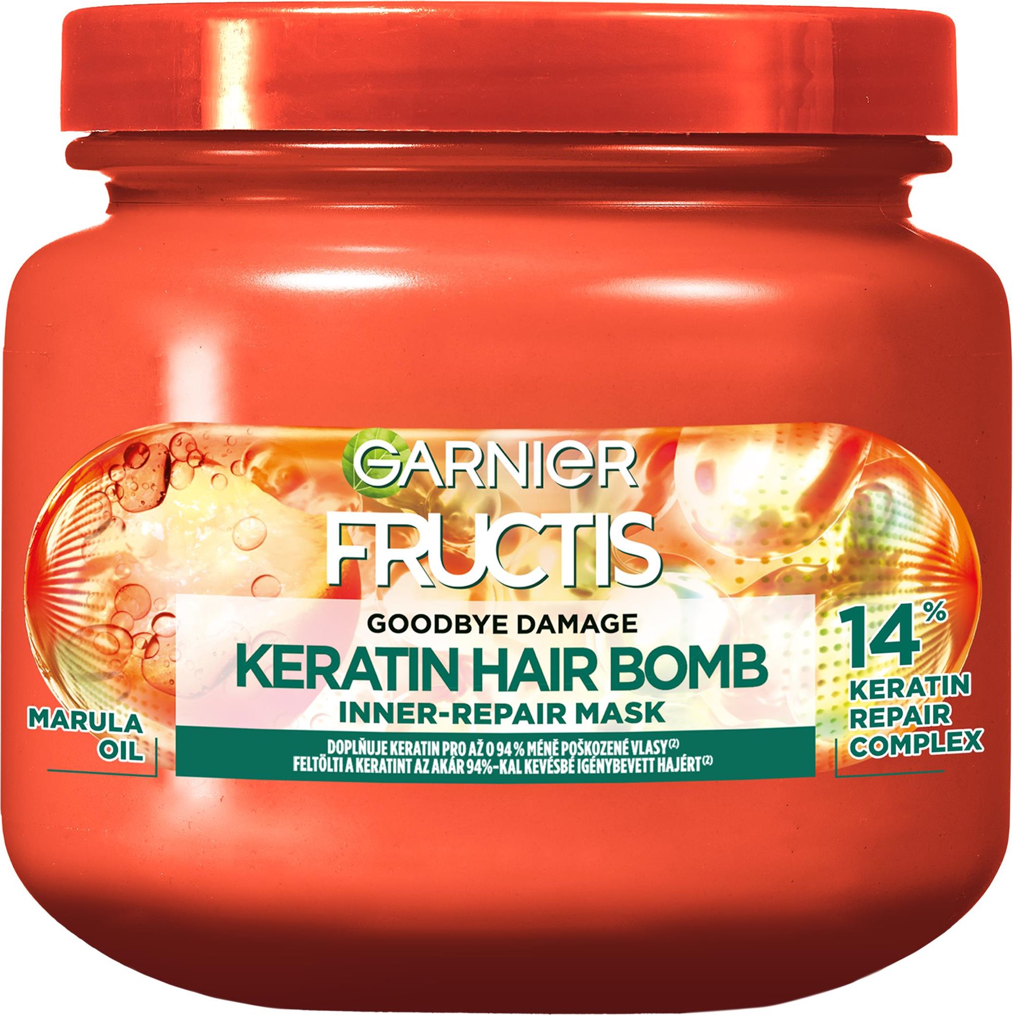 GARNIER Fructis Goodbye Damage Keratín Hair Bomb Maska na vlasy, 320 ml