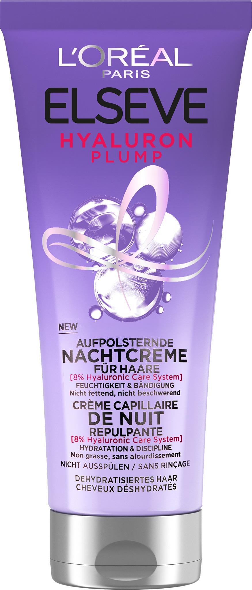 L'ORÉAL PARIS Elseve Hyaluron Plump Nočný vyplňujúci krém, 200 ml