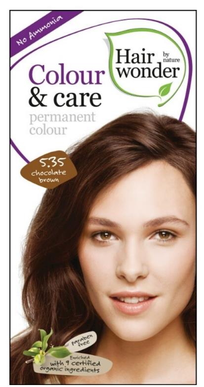 HAIRWONDER Dlhotrvajúca farba bio čokoládovo hnedá 5.35 100 ml
