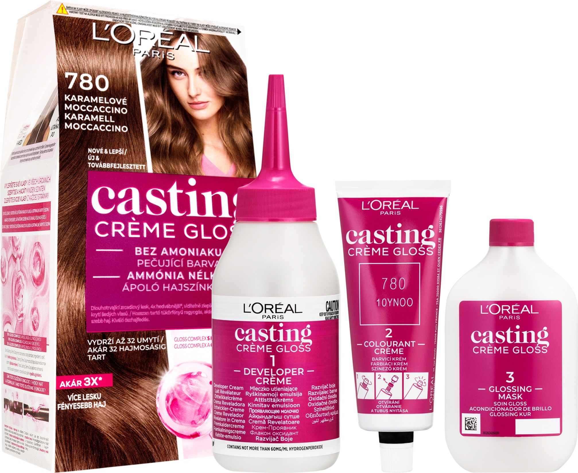 L'ORÉAL PARIS Casting Creme Gloss 780 karamelové moccaccino, 48 + 72 + 60 ml