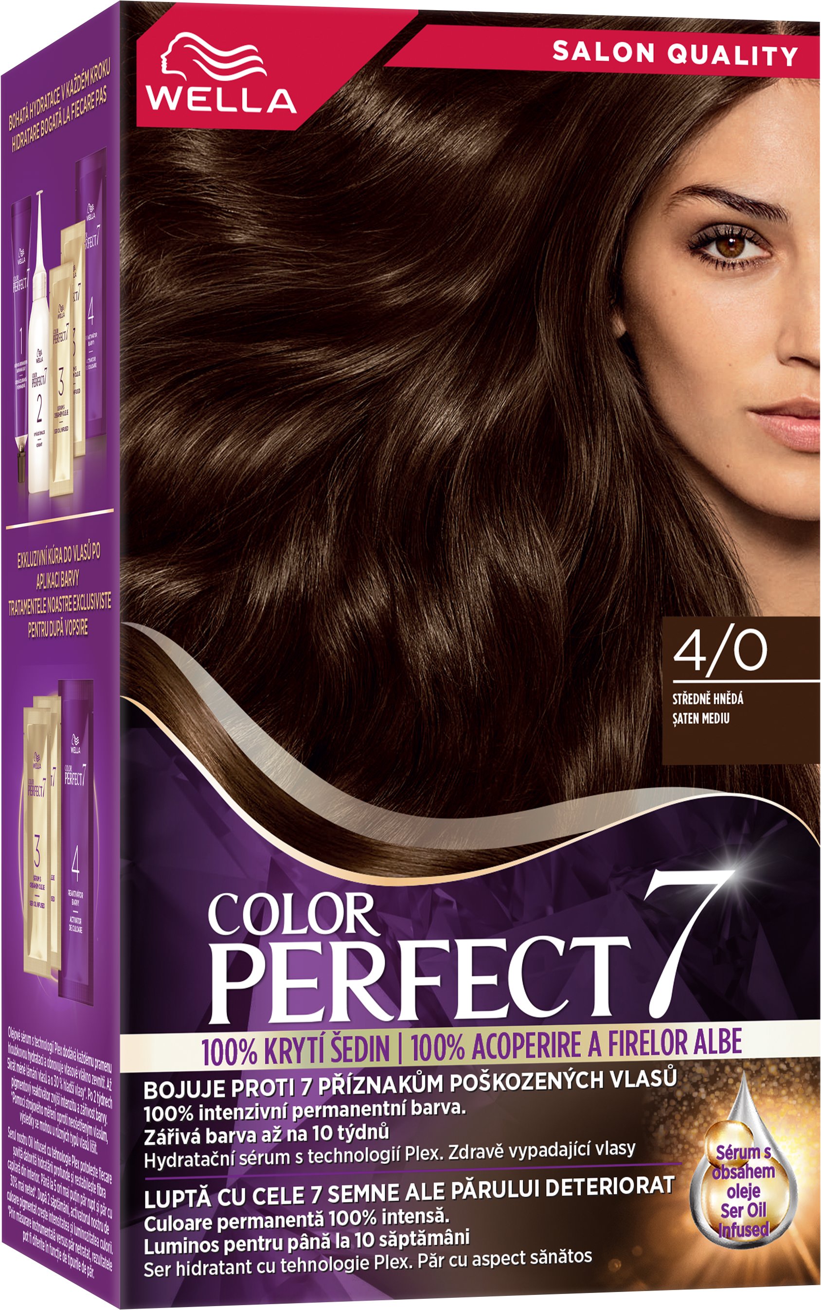 WELLA Color Perfect 4/0 Stredne hnedá 135 ml