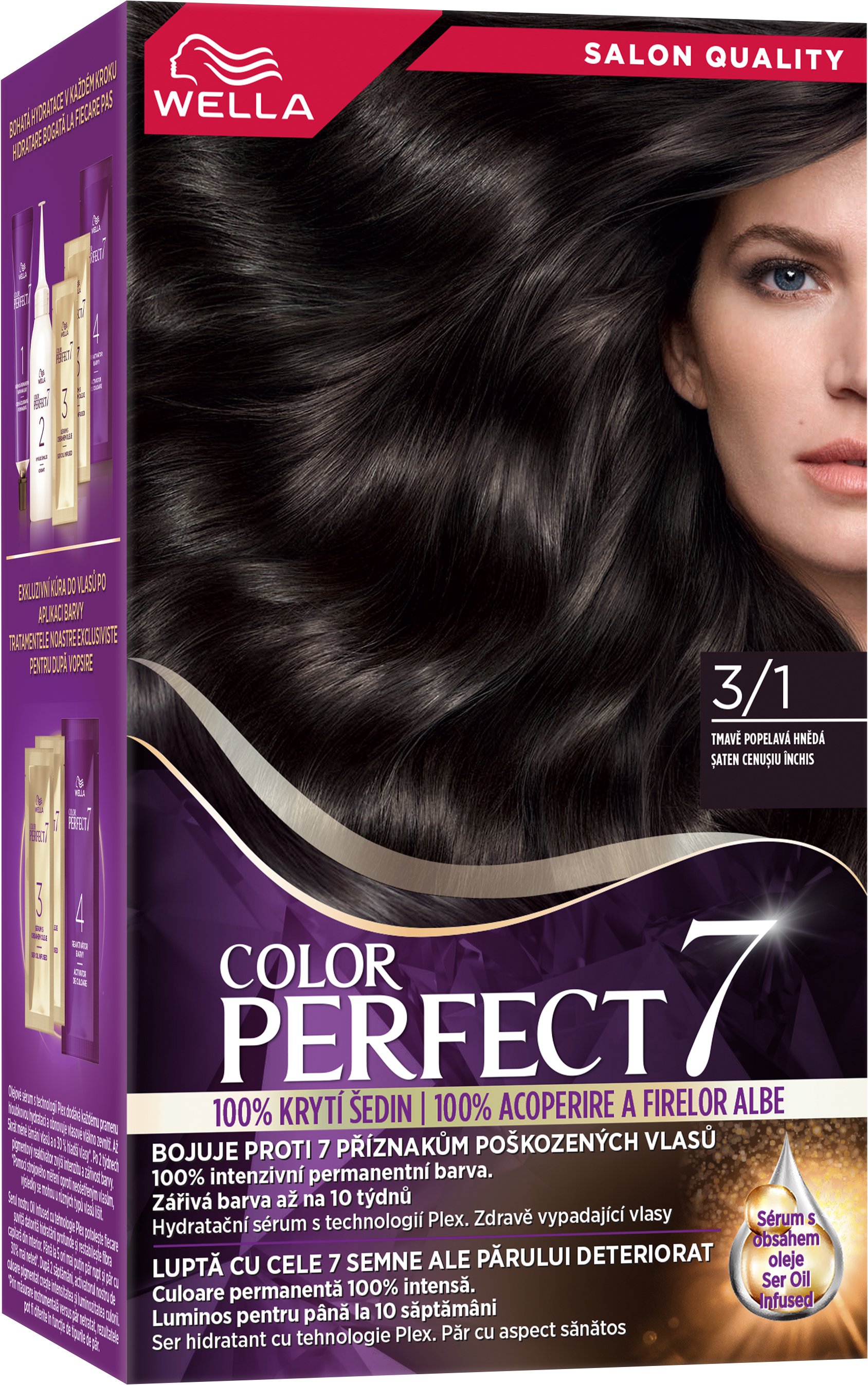 WELLA Color Perfect 3/1 Tmavo popolavá hnedá 135 ml