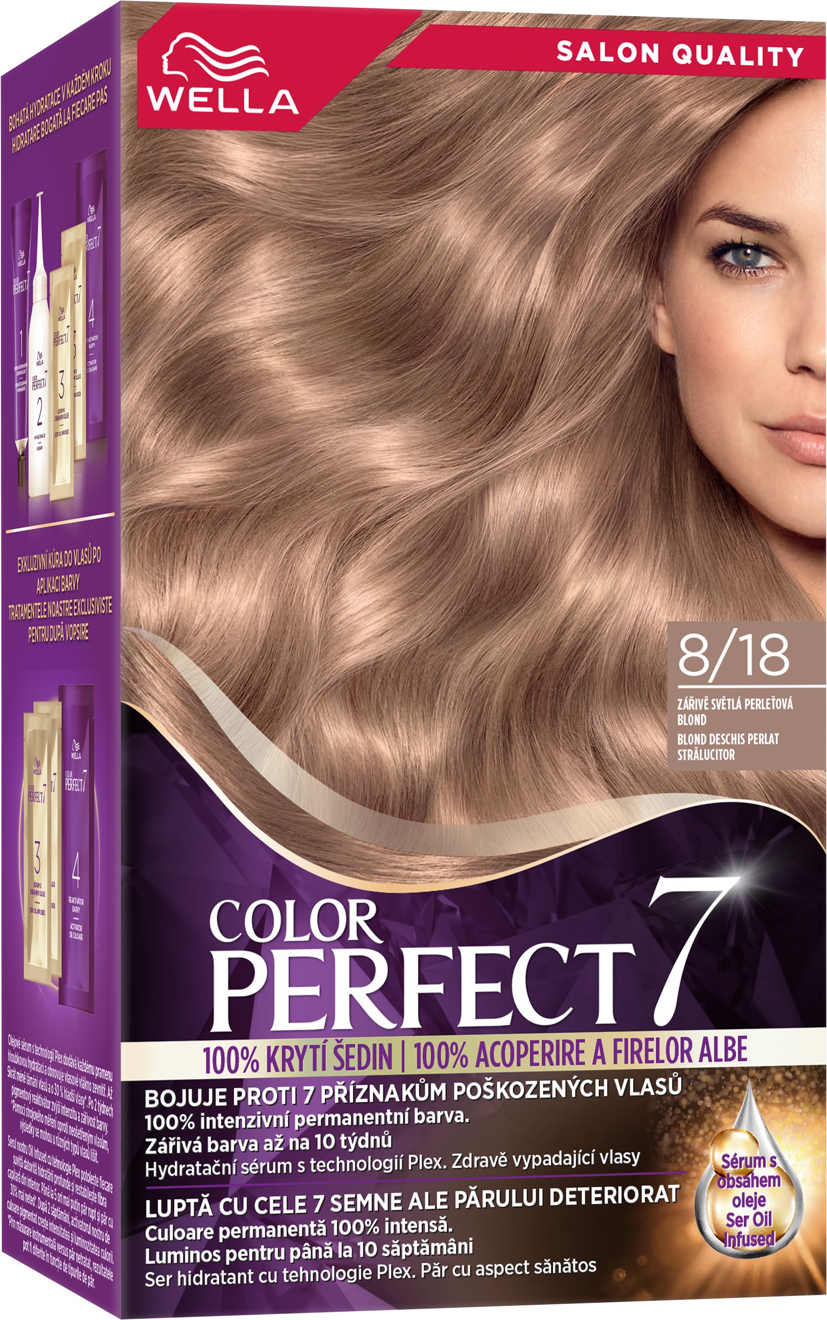WELLA Color Perfect 8/18 Žiarivo svetlá perleťová blond 135 ml