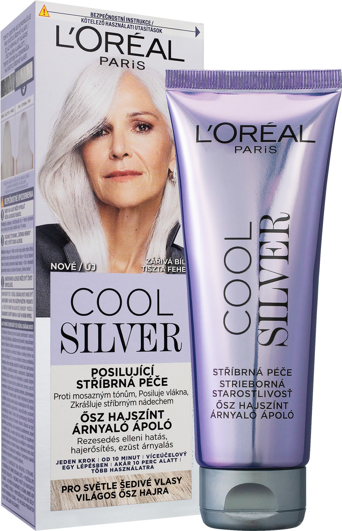 L'ORÉAL PARIS Cool Silver posilňujúci strieborná starostlivosť žiarivá biela, 114 ml