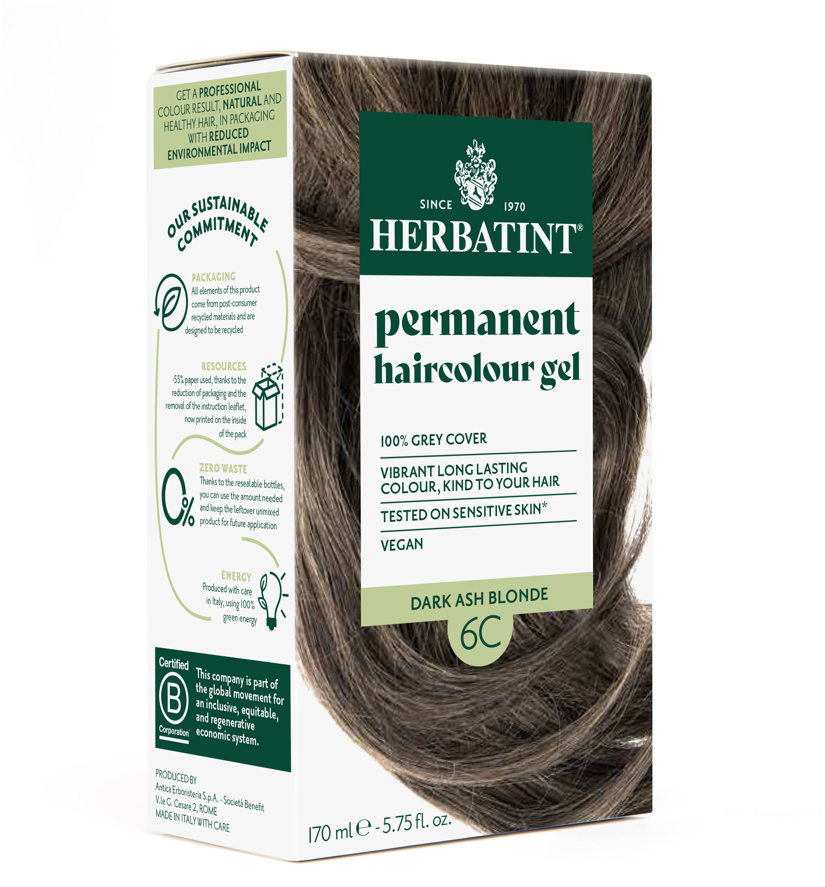 HERBATINT 6C tmavá popolavá blond 170 ml